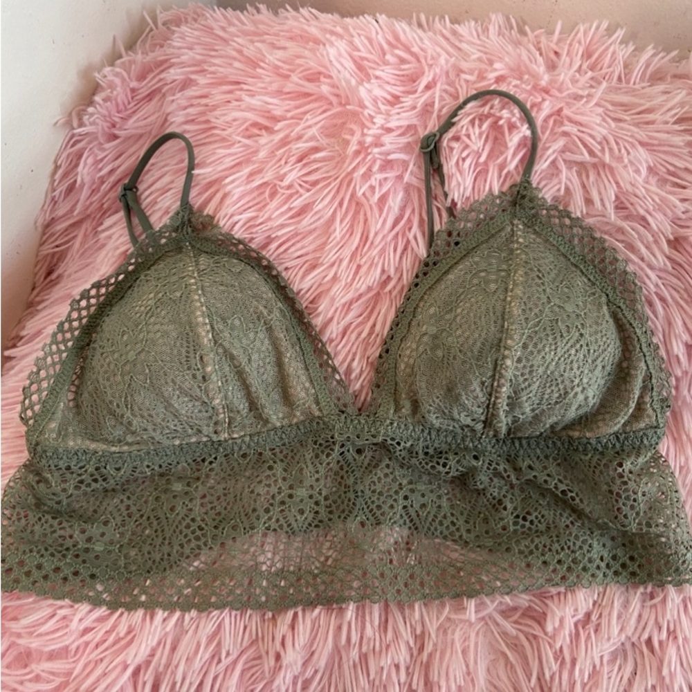 Victoria secret lace green color bralette‎ Sz Small